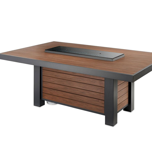 Kenwood Linear Dining Height Gas Fire Pit Table by Outdoor Great Room - Image 6